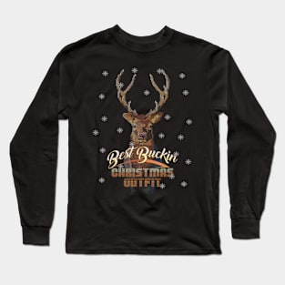 Christmas Buck Hunting Men Best Buckin Hunter Long Sleeve T-Shirt